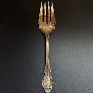 Serving Meat Fork Holmes & Edwards 1957 Deep Silver Plate IS Silver Fashion
